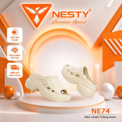 [NE74] Dép Sục NESTY Đế Xuồng 9cm Cao Cấp – Dép Bánh Mỳ Nữ Hở Mũi, Thoáng Khí, Tôn Dáng