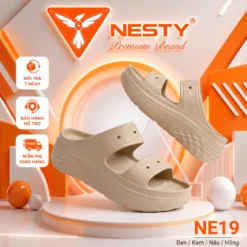 [NE19] Tặng 12 Sticker Dép Hai Quai Ngang NESTY Đế Cao 6Cm Chất Liệu Nhựa EVA Cao Cấp Êm Chân